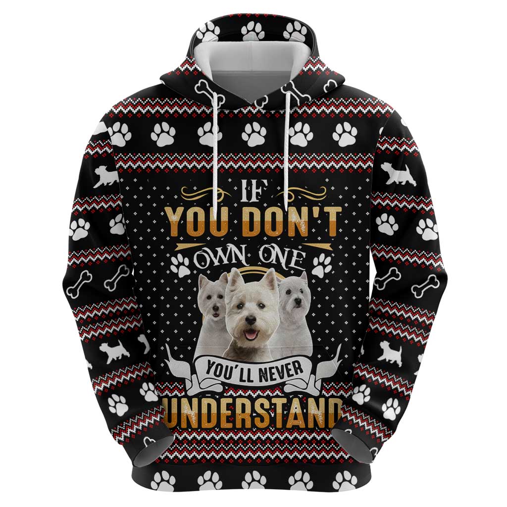 West Highland White Terrier Christmas Zip Hoodie Xmas Holiday Patterns - Wonder Print Shop
