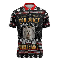 West Highland White Terrier Christmas Zipper Polo Shirt Xmas Holiday Patterns - Wonder Print Shop