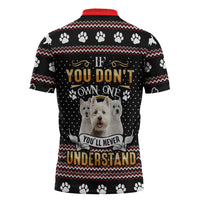 West Highland White Terrier Christmas Zipper Polo Shirt Xmas Holiday Patterns - Wonder Print Shop