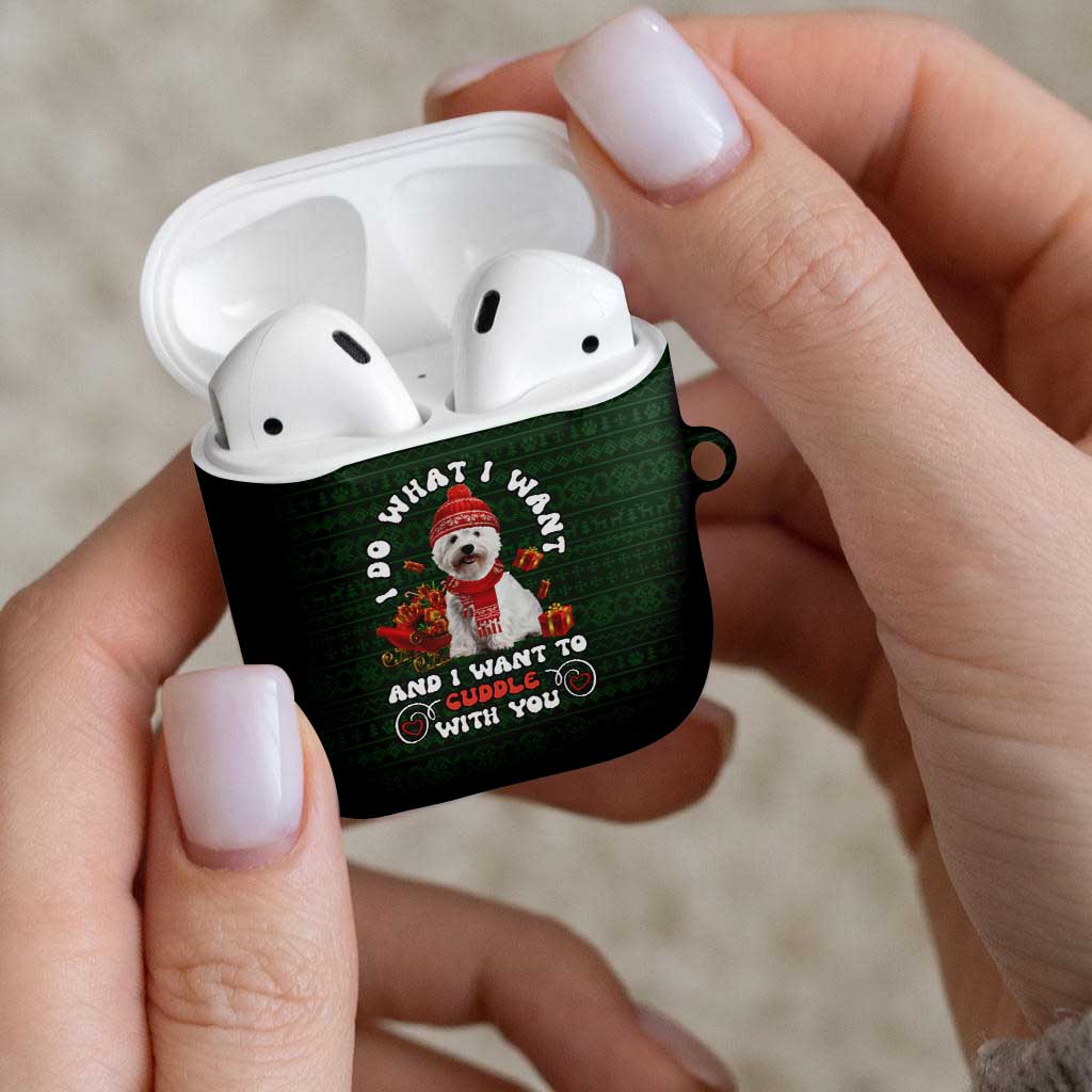 West Highland White Terrier Christmas AirPods Case Xmas Holiday Patterns - Wonder Print Shop