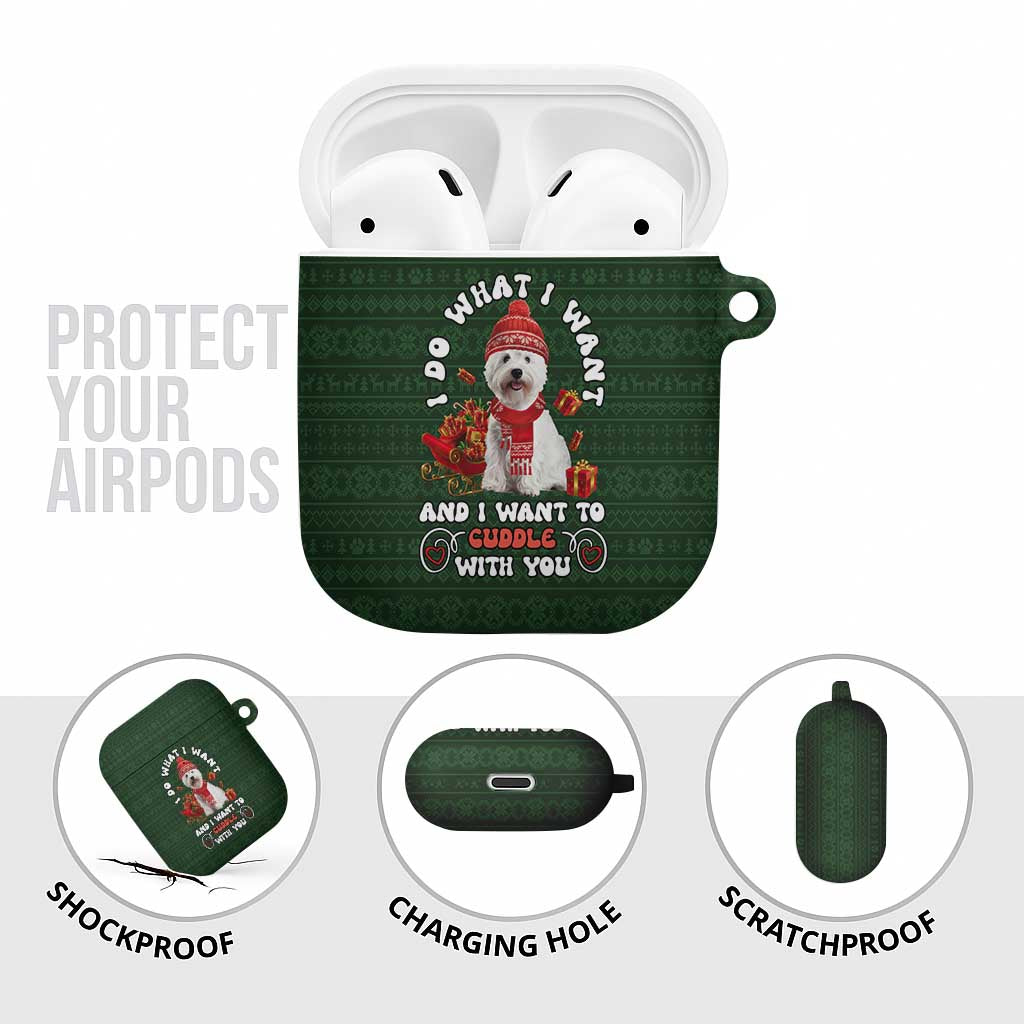 West Highland White Terrier Christmas AirPods Case Xmas Holiday Patterns - Wonder Print Shop
