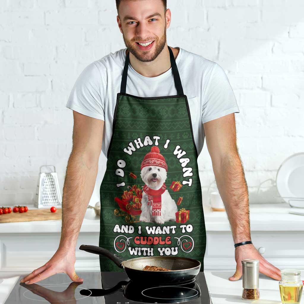 West Highland White Terrier Christmas Apron Xmas Holiday Patterns - Wonder Print Shop