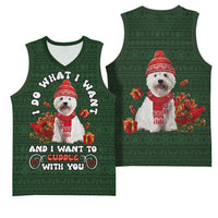 West Highland White Terrier Christmas Basketball Jersey Xmas Holiday Patterns - Wonder Print Shop