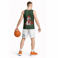 West Highland White Terrier Christmas Basketball Jersey Xmas Holiday Patterns - Wonder Print Shop