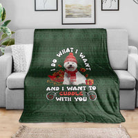 West Highland White Terrier Christmas Blanket Xmas Holiday Patterns - Wonder Print Shop