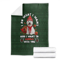 West Highland White Terrier Christmas Blanket Xmas Holiday Patterns - Wonder Print Shop