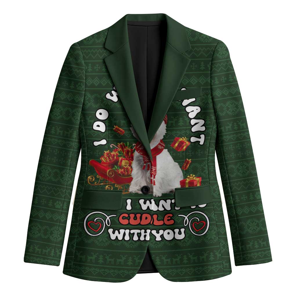 West Highland White Terrier Christmas Blazer Xmas Holiday Patterns - Wonder Print Shop