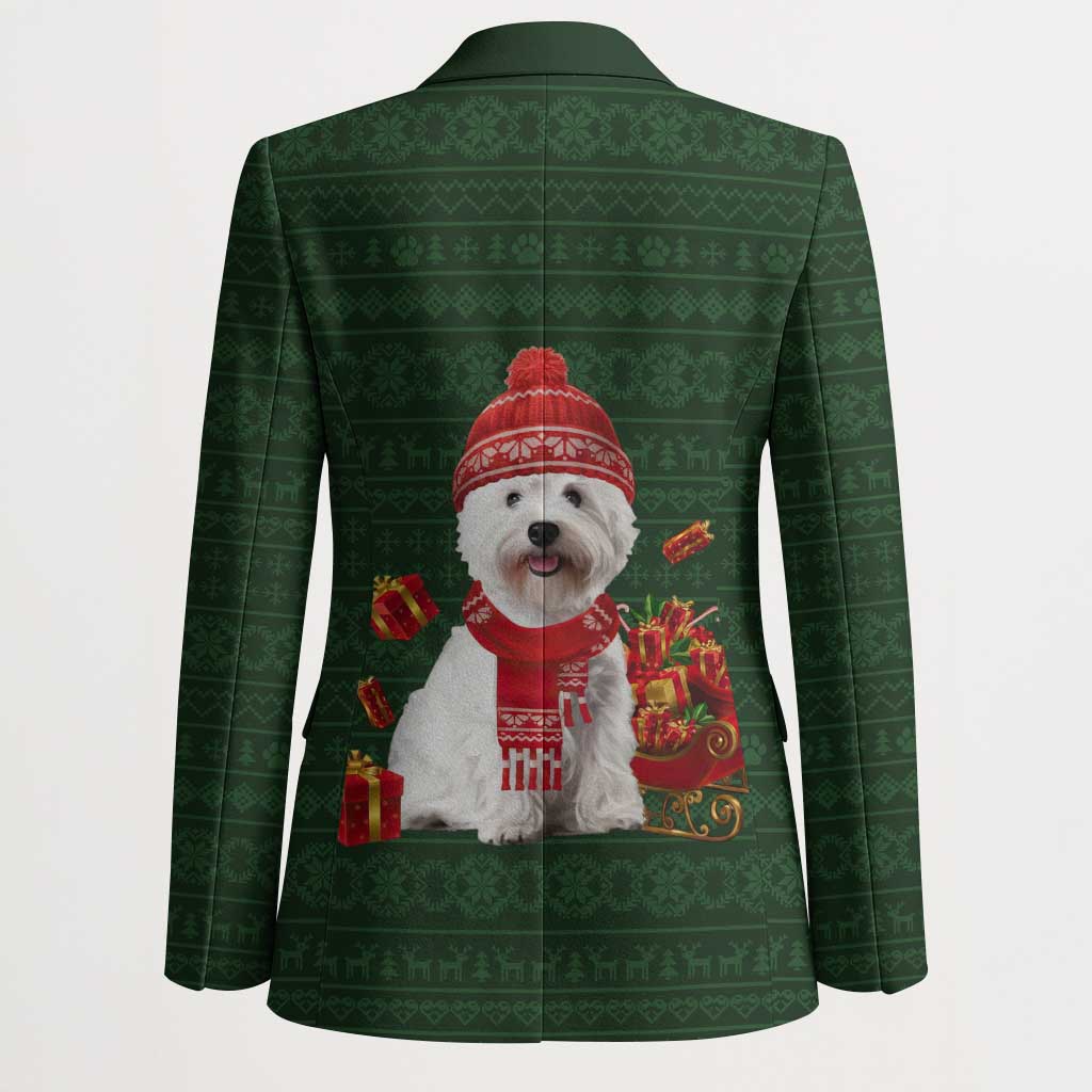 West Highland White Terrier Christmas Blazer Xmas Holiday Patterns - Wonder Print Shop