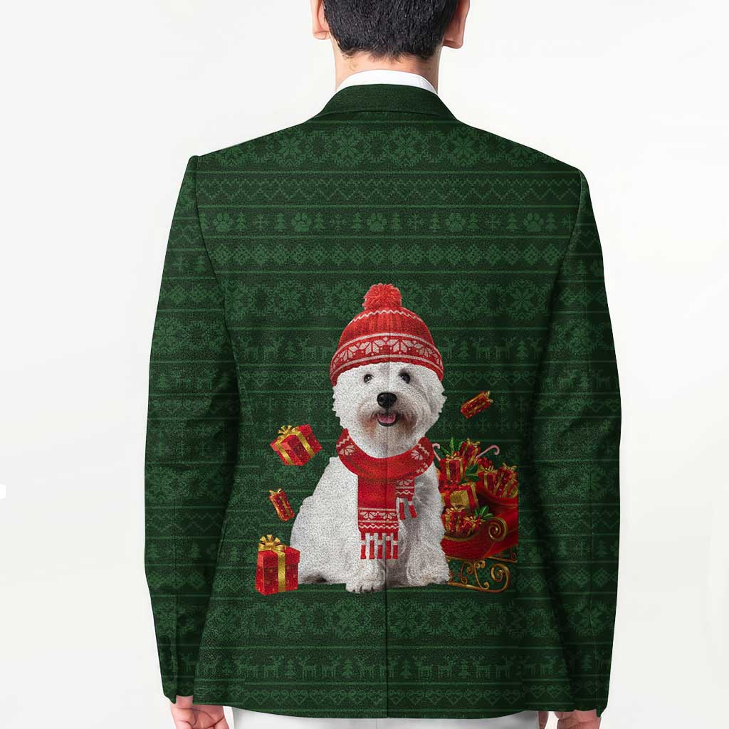 West Highland White Terrier Christmas Blazer Xmas Holiday Patterns - Wonder Print Shop