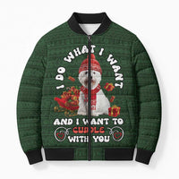 West Highland White Terrier Christmas Bomber Puffer Jacket Xmas Holiday Patterns - Wonder Print Shop