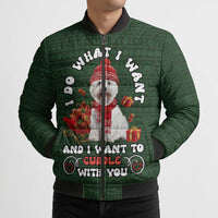 West Highland White Terrier Christmas Bomber Puffer Jacket Xmas Holiday Patterns - Wonder Print Shop
