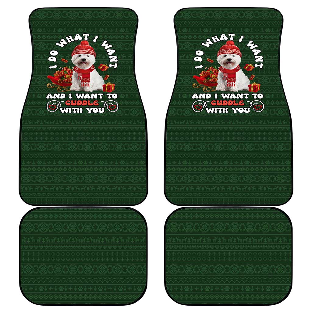 West Highland White Terrier Christmas Car Mats Xmas Holiday Patterns - Wonder Print Shop