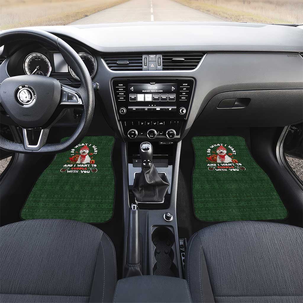 West Highland White Terrier Christmas Car Mats Xmas Holiday Patterns - Wonder Print Shop