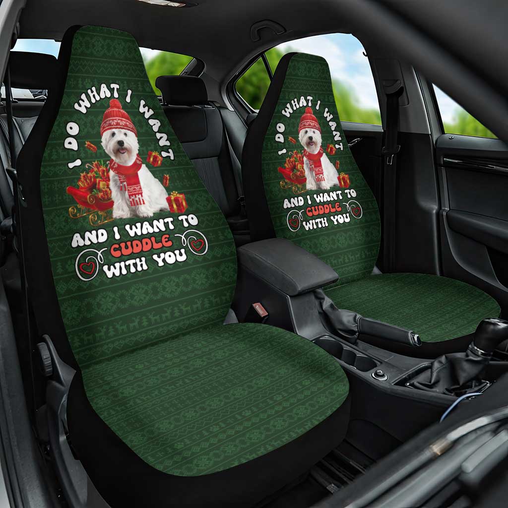 West Highland White Terrier Christmas Car Seat Cover Xmas Holiday Patterns - Wonder Print Shop