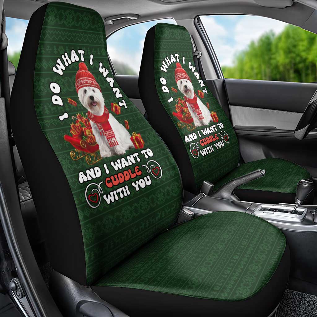 West Highland White Terrier Christmas Car Seat Cover Xmas Holiday Patterns - Wonder Print Shop