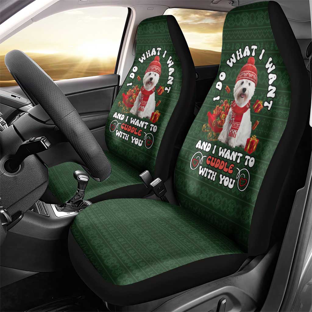 West Highland White Terrier Christmas Car Seat Cover Xmas Holiday Patterns - Wonder Print Shop