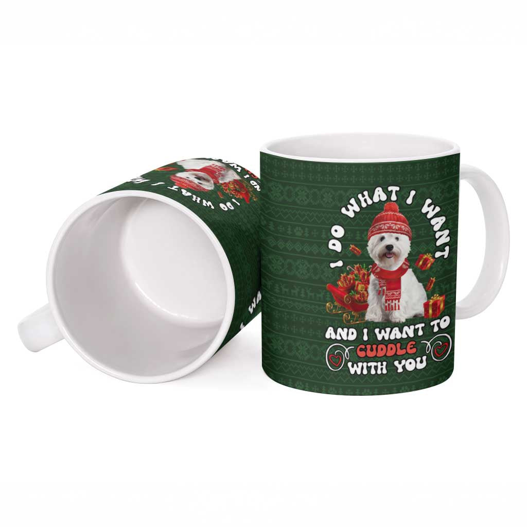 West Highland White Terrier Christmas Ceramic Mug Xmas Holiday Patterns - Wonder Print Shop