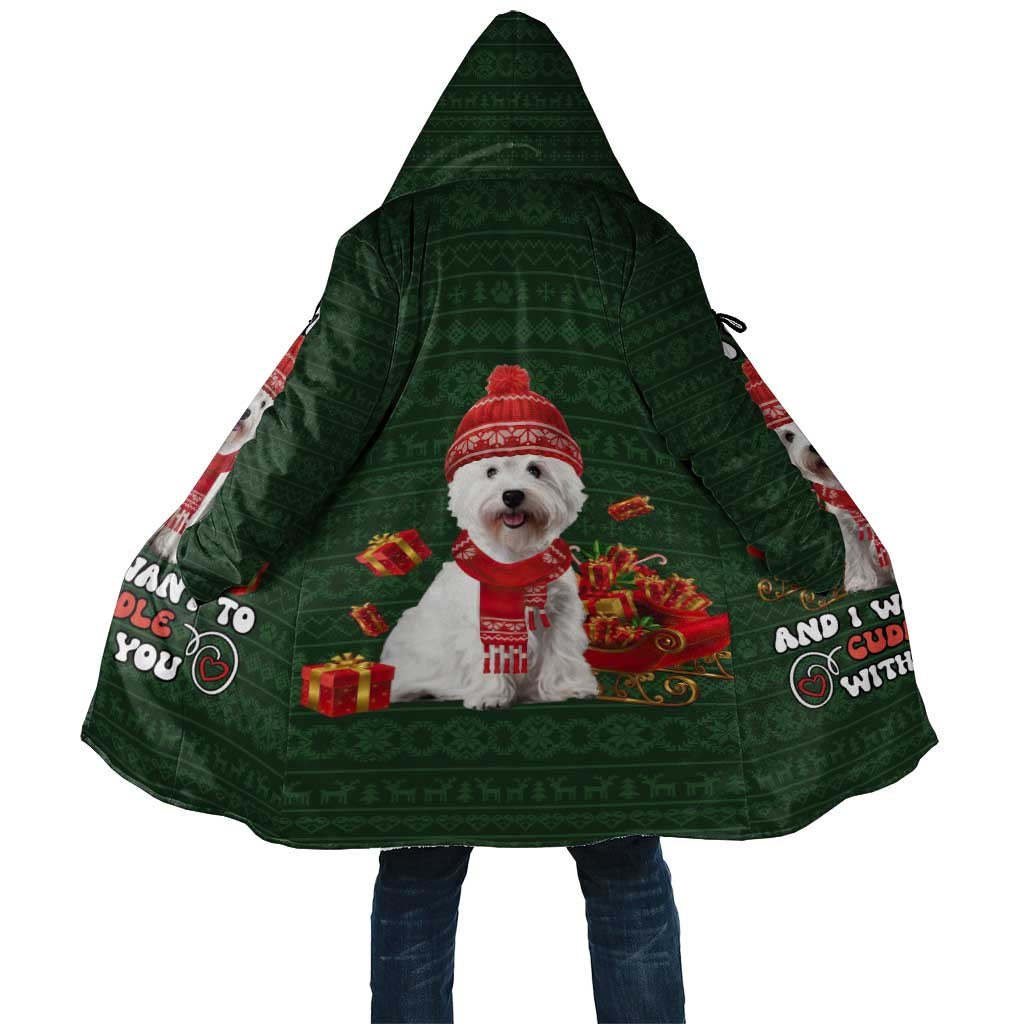 West Highland White Terrier Christmas Cloak Xmas Holiday Patterns - Wonder Print Shop