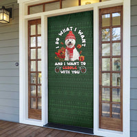 West Highland White Terrier Christmas Door Cover Xmas Holiday Patterns - Wonder Print Shop