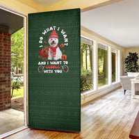 West Highland White Terrier Christmas Door Cover Xmas Holiday Patterns - Wonder Print Shop