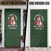West Highland White Terrier Christmas Door Cover Xmas Holiday Patterns - Wonder Print Shop