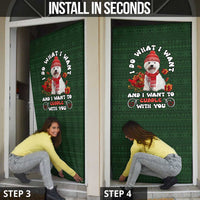 West Highland White Terrier Christmas Door Cover Xmas Holiday Patterns - Wonder Print Shop