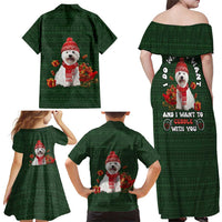 West Highland White Terrier Christmas Family Matching Off Shoulder Maxi Dress and Hawaiian Shirt Xmas Holiday Patterns - Wonder Print Shop