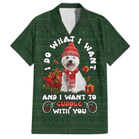 West Highland White Terrier Christmas Family Matching Off Shoulder Maxi Dress and Hawaiian Shirt Xmas Holiday Patterns - Wonder Print Shop