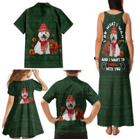 West Highland White Terrier Christmas Family Matching Tank Maxi Dress and Hawaiian Shirt Xmas Holiday Patterns - Wonder Print Shop
