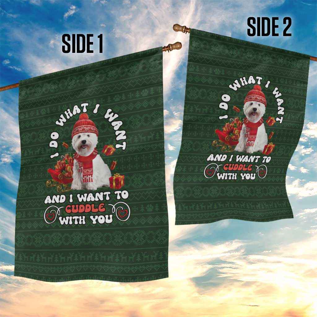 West Highland White Terrier Christmas Garden Flag Xmas Holiday Patterns - Wonder Print Shop