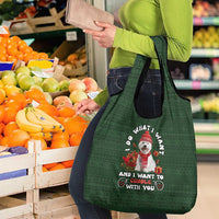 West Highland White Terrier Christmas Grocery Bag Xmas Holiday Patterns - Wonder Print Shop