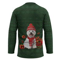 West Highland White Terrier Christmas Hockey Jersey Xmas Holiday Patterns - Wonder Print Shop