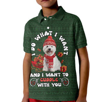 West Highland White Terrier Christmas Kid Polo Shirt Xmas Holiday Patterns - Wonder Print Shop