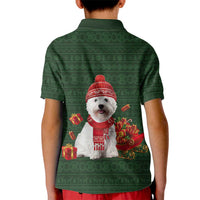 West Highland White Terrier Christmas Kid Polo Shirt Xmas Holiday Patterns - Wonder Print Shop