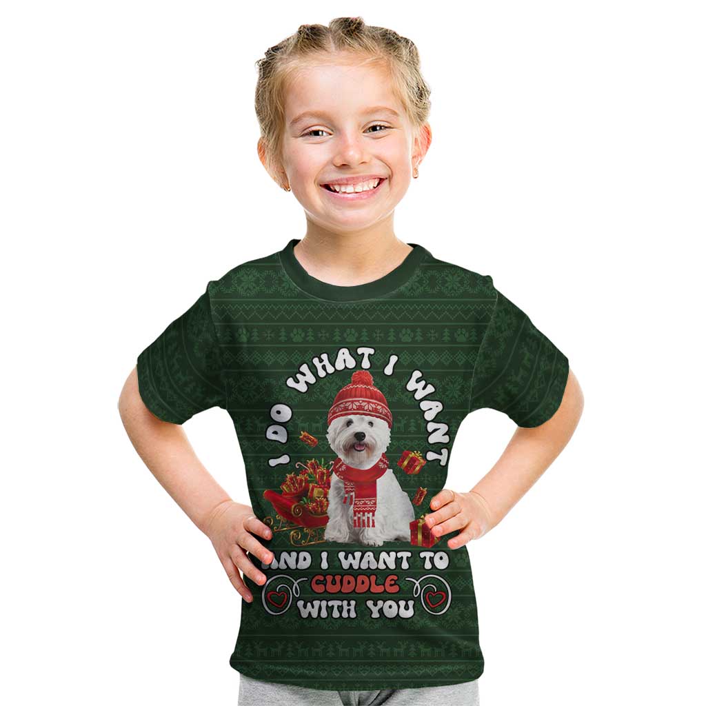 West Highland White Terrier Christmas Kid T Shirt Xmas Holiday Patterns - Wonder Print Shop