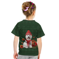 West Highland White Terrier Christmas Kid T Shirt Xmas Holiday Patterns - Wonder Print Shop