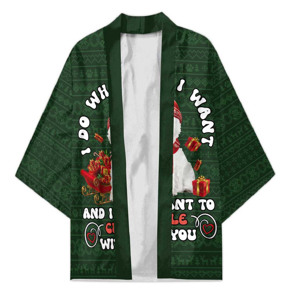 West Highland White Terrier Christmas Kimono Xmas Holiday Patterns - Wonder Print Shop