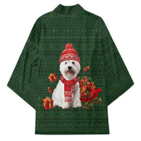 West Highland White Terrier Christmas Kimono Xmas Holiday Patterns - Wonder Print Shop