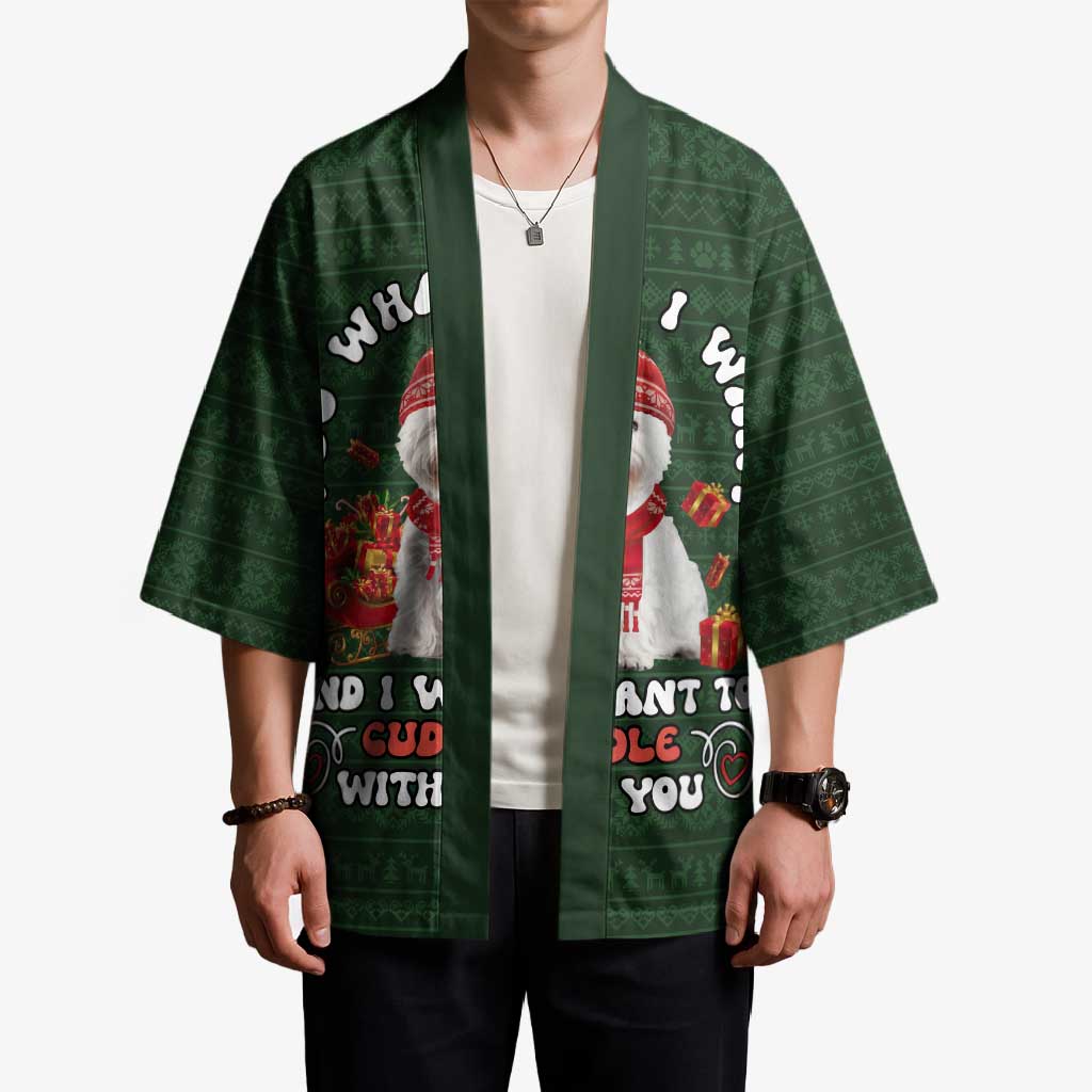 West Highland White Terrier Christmas Kimono Xmas Holiday Patterns - Wonder Print Shop
