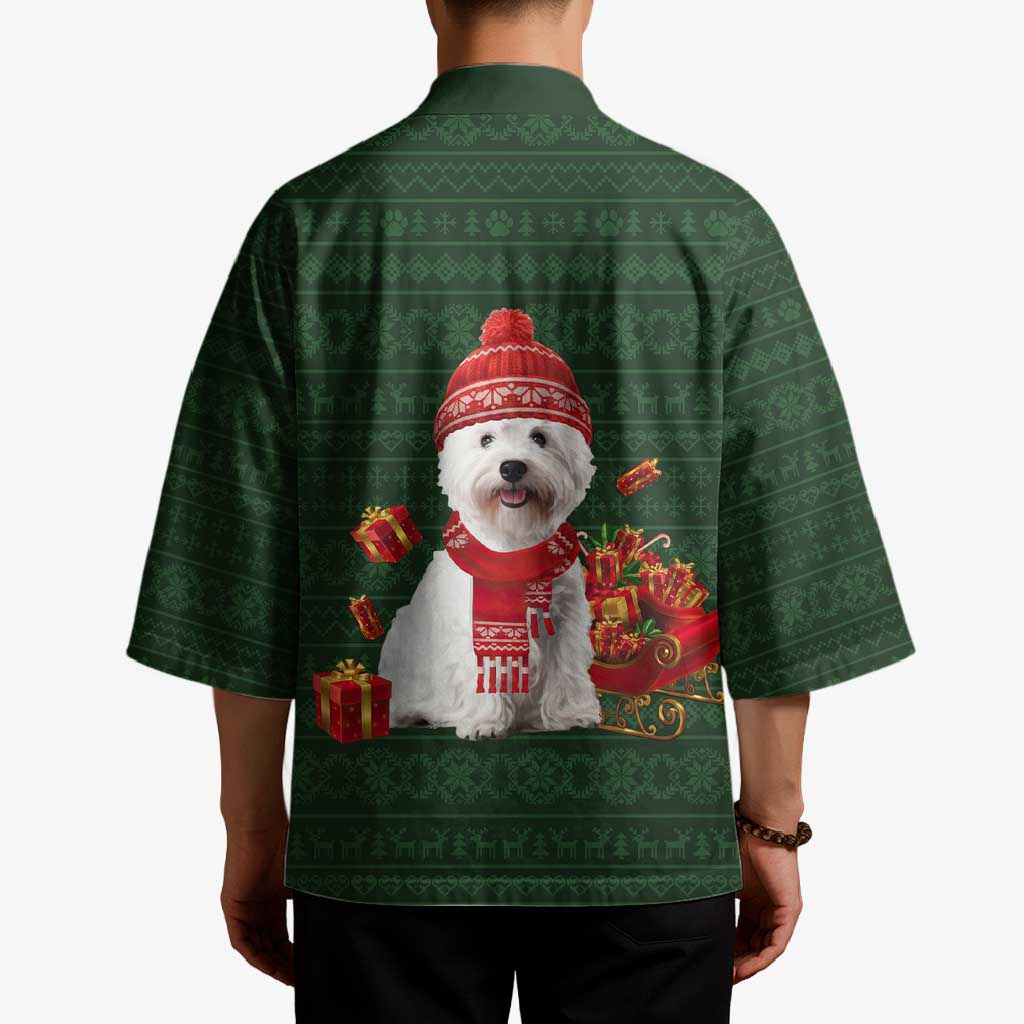 West Highland White Terrier Christmas Kimono Xmas Holiday Patterns - Wonder Print Shop