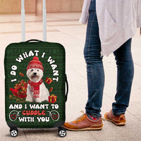 West Highland White Terrier Christmas Luggage Cover Xmas Holiday Patterns - Wonder Print Shop