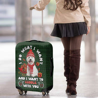 West Highland White Terrier Christmas Luggage Cover Xmas Holiday Patterns - Wonder Print Shop