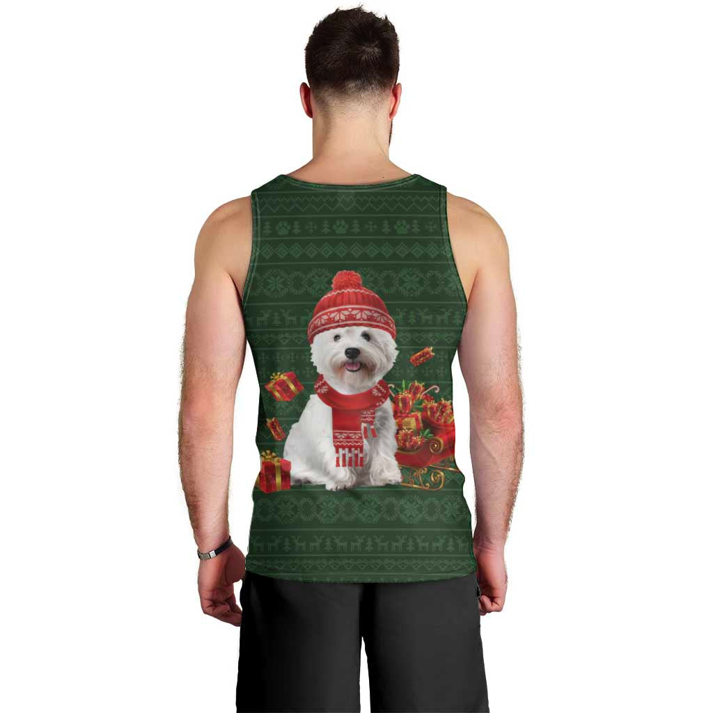 West Highland White Terrier Christmas Men Tank Top Xmas Holiday Patterns - Wonder Print Shop