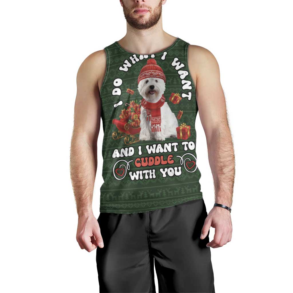 West Highland White Terrier Christmas Men Tank Top Xmas Holiday Patterns - Wonder Print Shop