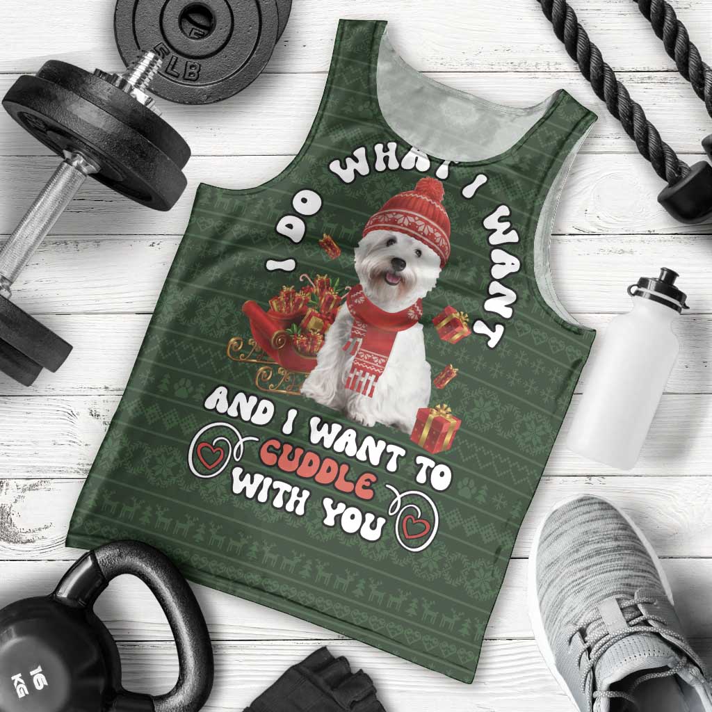 West Highland White Terrier Christmas Men Tank Top Xmas Holiday Patterns - Wonder Print Shop