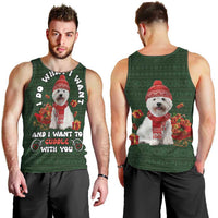 West Highland White Terrier Christmas Men Tank Top Xmas Holiday Patterns - Wonder Print Shop