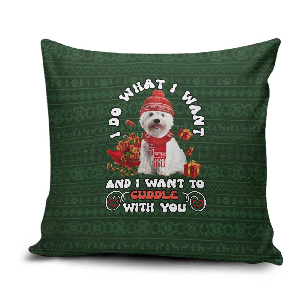 West Highland White Terrier Christmas Pillow Cover Xmas Holiday Patterns - Wonder Print Shop