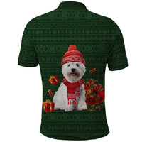 West Highland White Terrier Christmas Polo Shirt Xmas Holiday Patterns - Wonder Print Shop