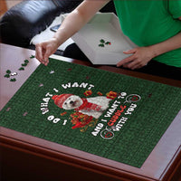 West Highland White Terrier Christmas Puzzle Xmas Holiday Patterns - Wonder Print Shop