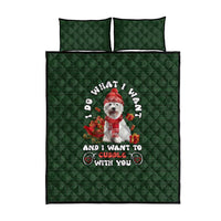 West Highland White Terrier Christmas Quilt Bed Set Xmas Holiday Patterns - Wonder Print Shop